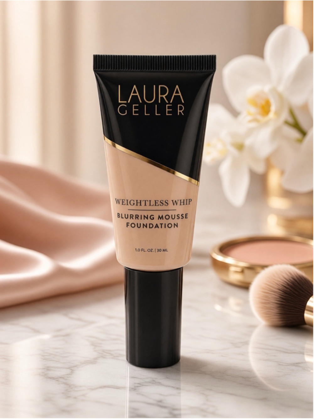 Laura Geller Weightless Whip Blurring Mousse Foundation Porcelain 1 oz New